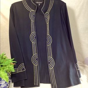 Ming Wang embroidered Black Jacket. Size Medium. Beautifully made.